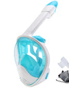 Full Face Snorkel Mask Snorkeling with Camera Mount 180 Degree Panoramic View Anti-Fog Anti-Leak Snorkeling Set for Adult Kids