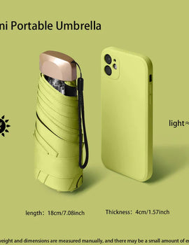 Outdoor Mini Sun Umbrella UV Protection Ultralight Folding Five-fold Umbrella Sunshade Umbrella