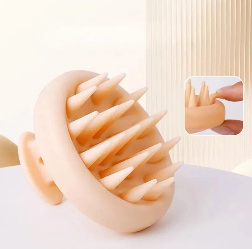 Full Silicone Scalp Massage Shampoo Brush,Head Scrubber with Soft Bristles,Women/ Hair Comb Hairbrush
