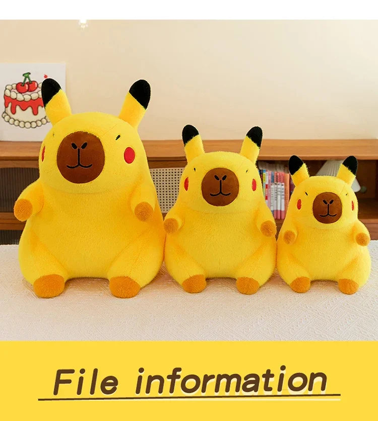 30/38/50cm Pokemon Cute Pikachu Capybara Big Szie Plush Toy Kawaii Stuffed Doll Animals Soft Pillow Doll Kids Toys Birthday Gift