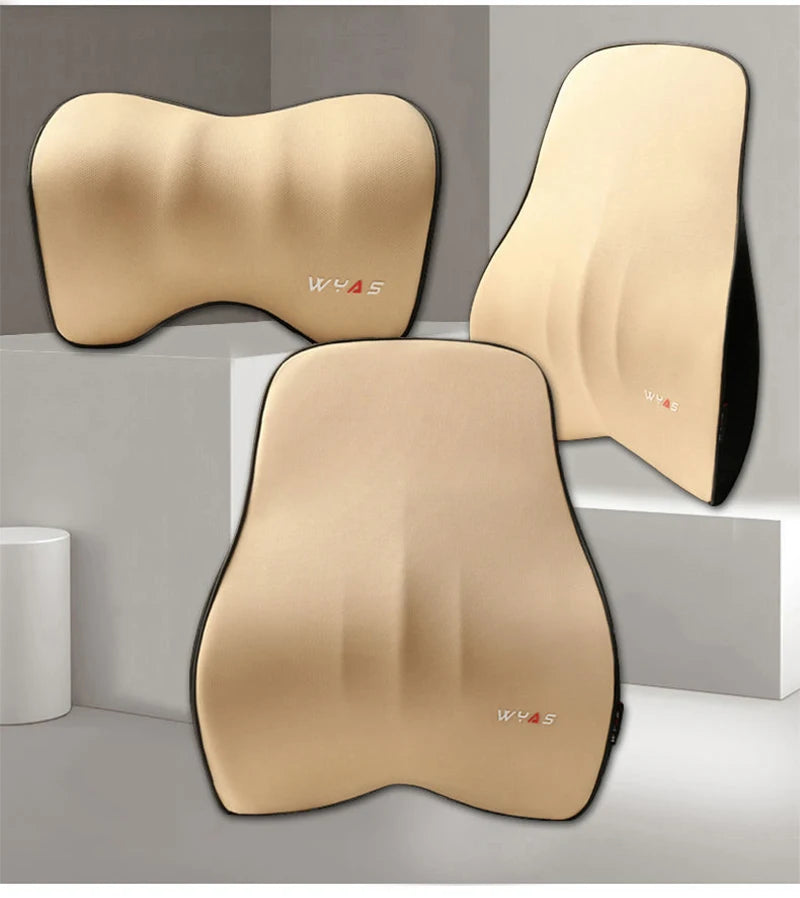 Car Lumbar Support Headrest Neck Pillow Support Universal Soft Neck Pillows Cushion Car Memory Foam Lumbar Pillow Back Support