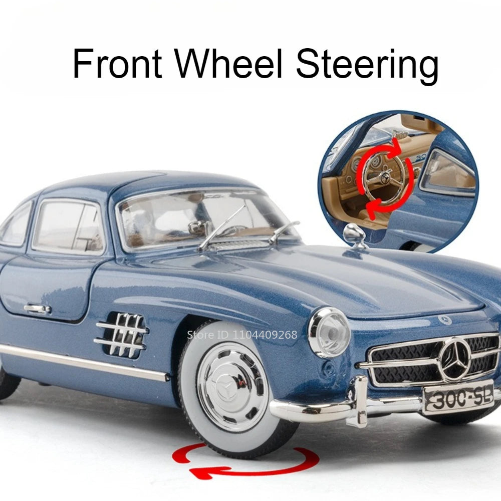 1:24 Scale 300SL GLE350 Toy Sports Car Model Music Light Pull Back Doors Opened Off-road Vehicle Models Ornament Gifts