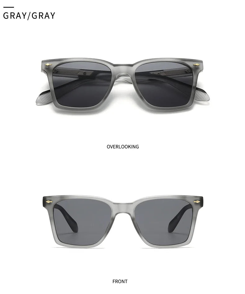 Square Vintage Sunglasses With UV400 Protection