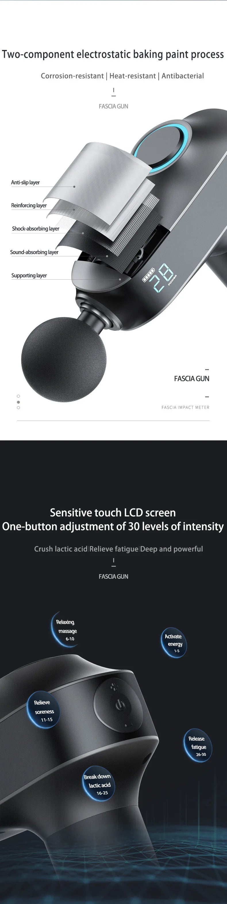 Massage Products Brushless Motor Strong Deep Tissue Percussion Muscle Massager Body Professional Massage