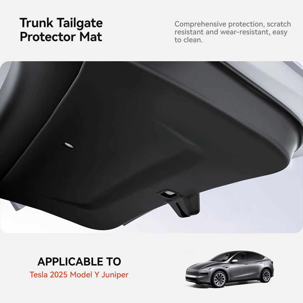 Trunk Tailgate Protection Pad for Tesla Model Y Juniper 2026 Waterproof Anti Dirt TPE Back Plate Cover