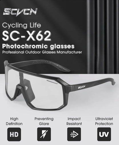 Photochromic Cycling Glasses Outdoor Bicycle Sunglasses Men MTB Cycling Sunglasses Women Road Bike Glasses UV400 Bicycle Glasses