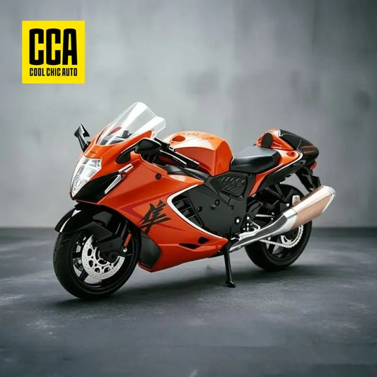 Diecast Suzuki Hayabusa GSX1300R Racing Motorcycle Model 1 to 12 Scale
