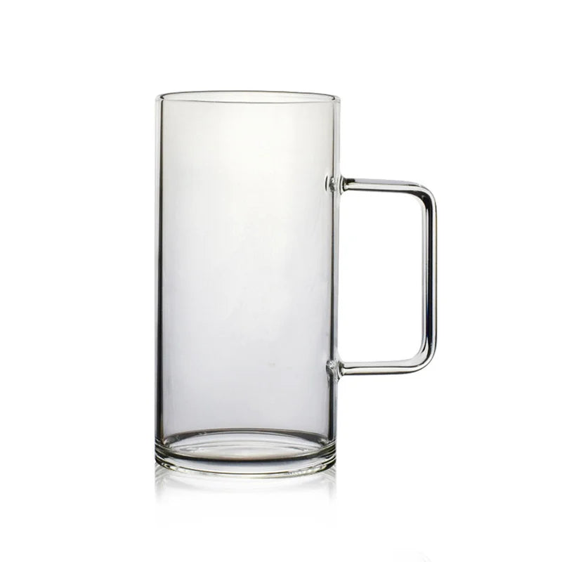 700ml Glass Coffee Mug Handmade Heat Resistance Clear Tea Milk Juice Cup Water Beer Drinking Mug Office Drinkware