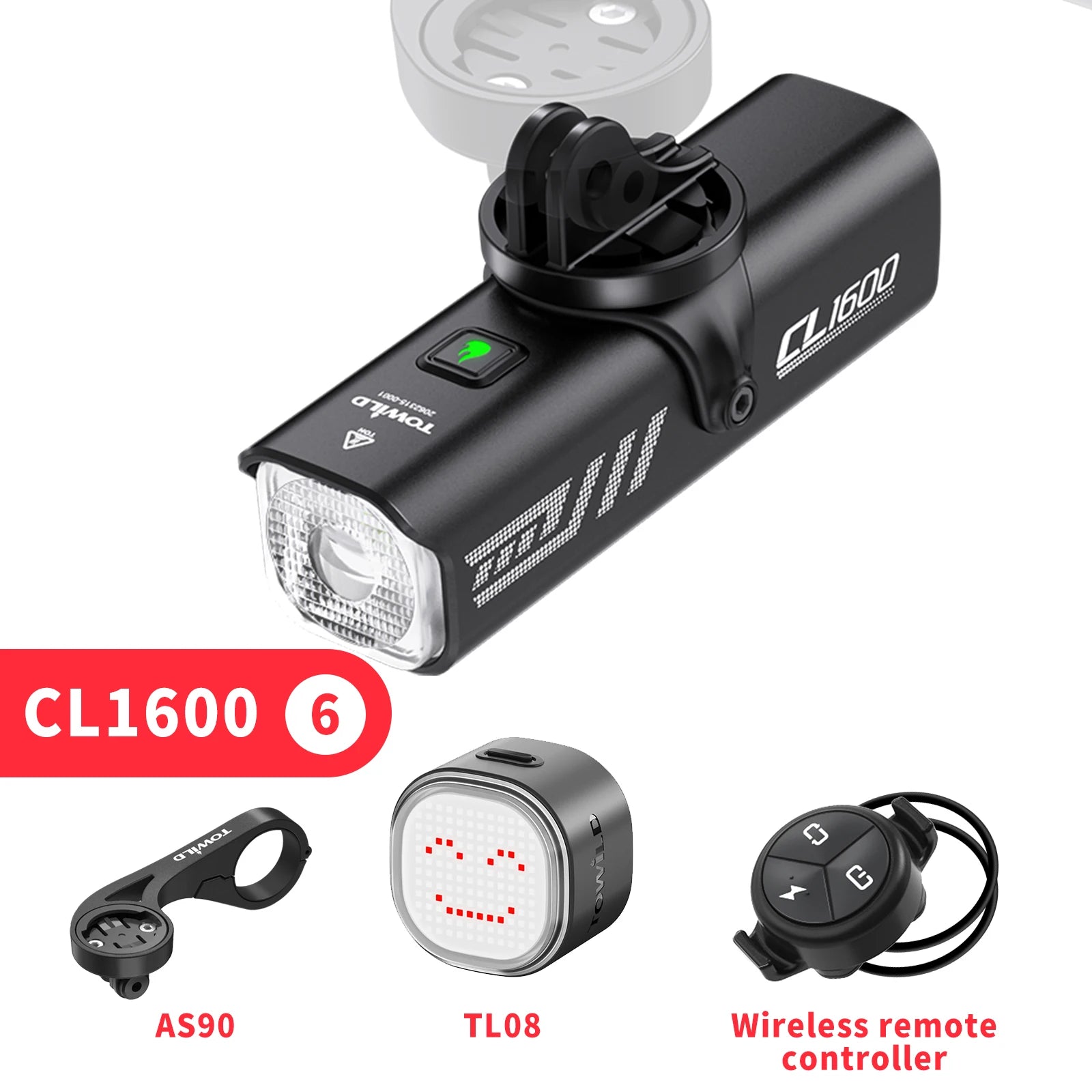 CL1600LM Bicycle Light 5000mAh Bike Light IPX6 Flashlight Aluminum Front Lamp Type-C Charging MTB Road Cycling Headlights