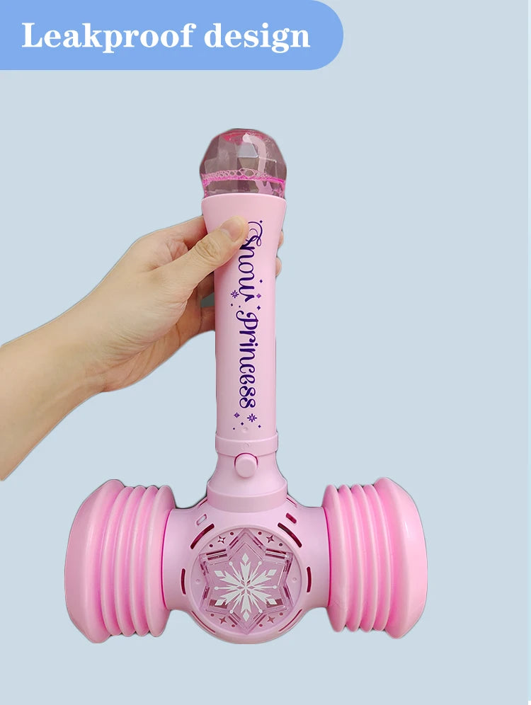 2 In 1 Toy Hammer Automatic Bubble Machine, Princess Toys