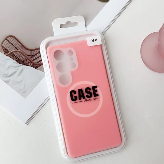 MagSafe Jelly Silicone Case with Magnetic Lens Protection for Samsung Galaxy S26 / S25 / S24 / S23 Ultra / Plus / FE – Solid Color Shockproof Cover