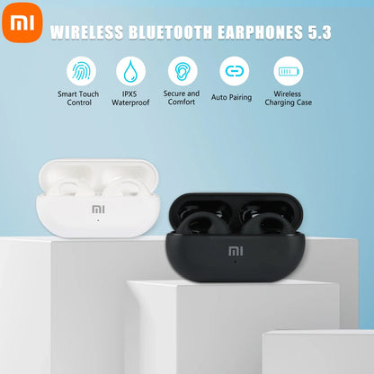 XIAOMI Micro Earclip Headphones Bluetooth 5.3 Waterproof Open Ear Earring Earphone Small Wireless Earbuds For Workout Office