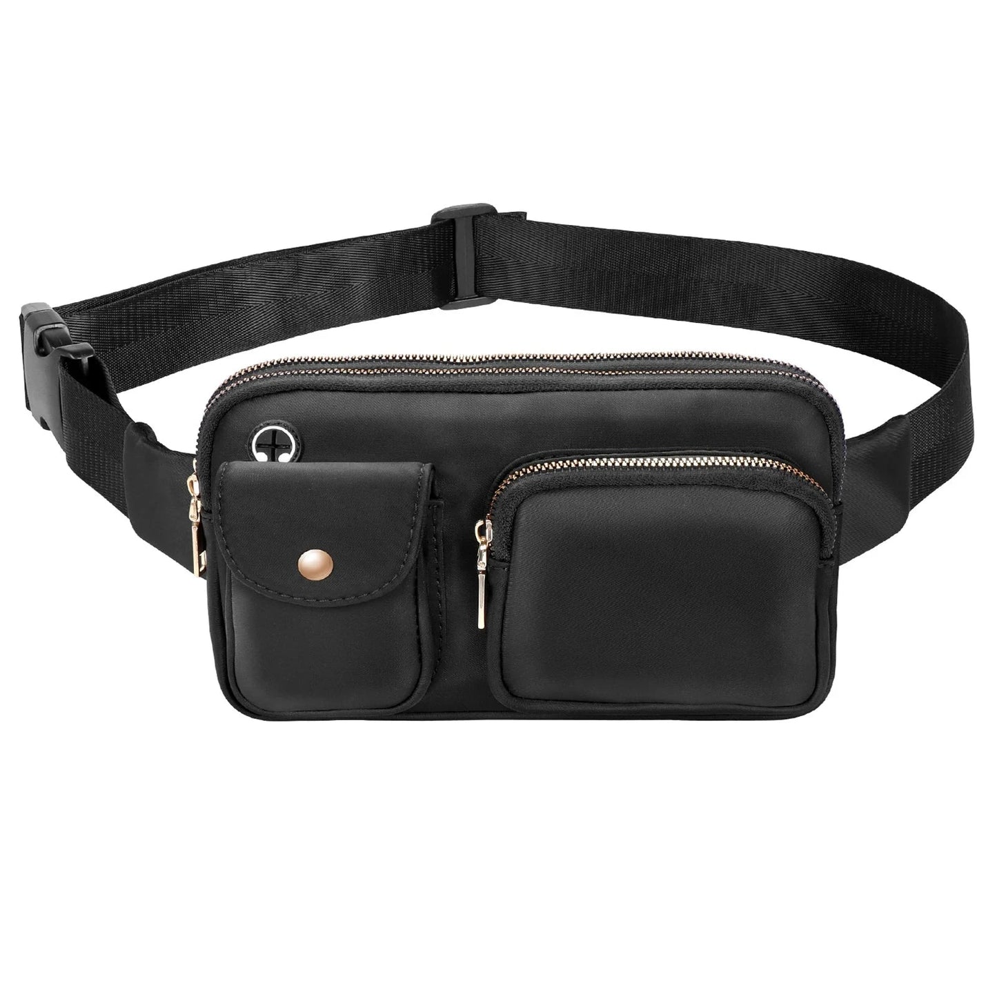 Fanny Pack Waist Bags Double Zipper Multi-Pockets Waterproof Belt Bag Sport Adjustable Strap Chest Pack