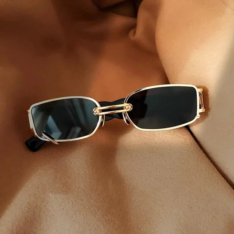 Sunglasses Fashion Rectangle Mens Womens Steampunk Sunglasses UV400 Outdoor Riding Fishing Party Glasses