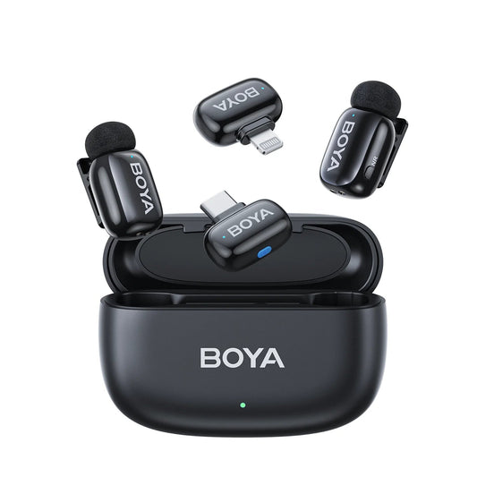 Mini Wireless Lavalier Microphone for iPhone 15/16 Series Android Type-C Smartphones Mirroless Cameras Video Recording