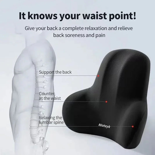 Memory Foam Car Neck Pillow and Lumbar Support Cushion