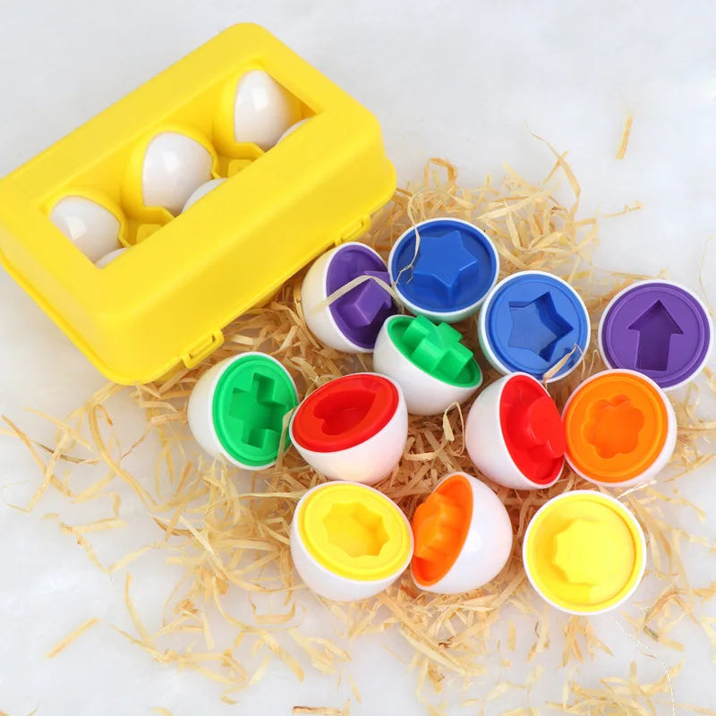Eggs Toy 3D Puzzle Montessori Learning Education Math Toys Shape Match Smart Game For  Educational Easter Gifts