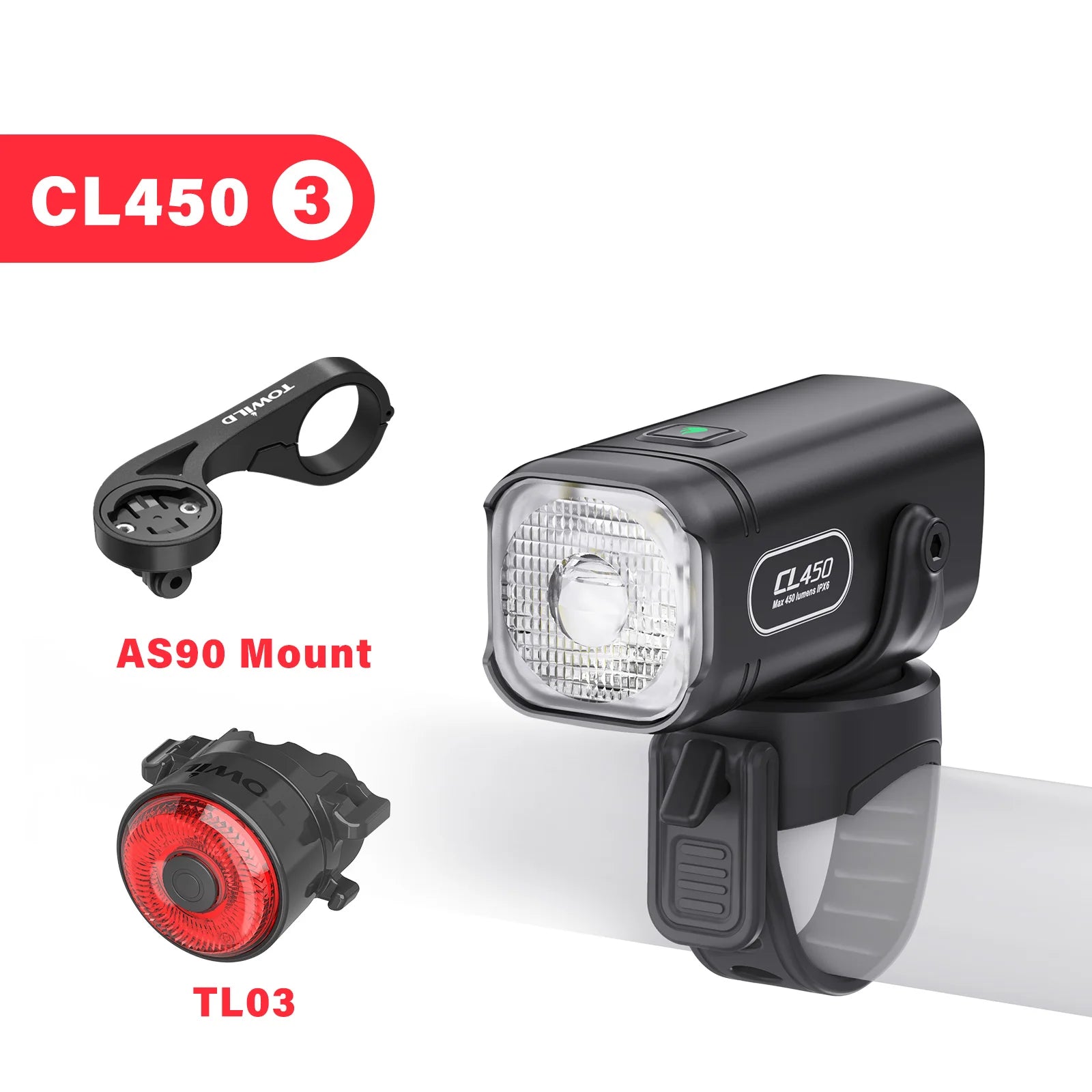 450LM Bike Light Commuting Mini Bicycle Lights LED Cycling Front Lamp IPX6 Compact Headlight Aluminum MTB Road Flashlight