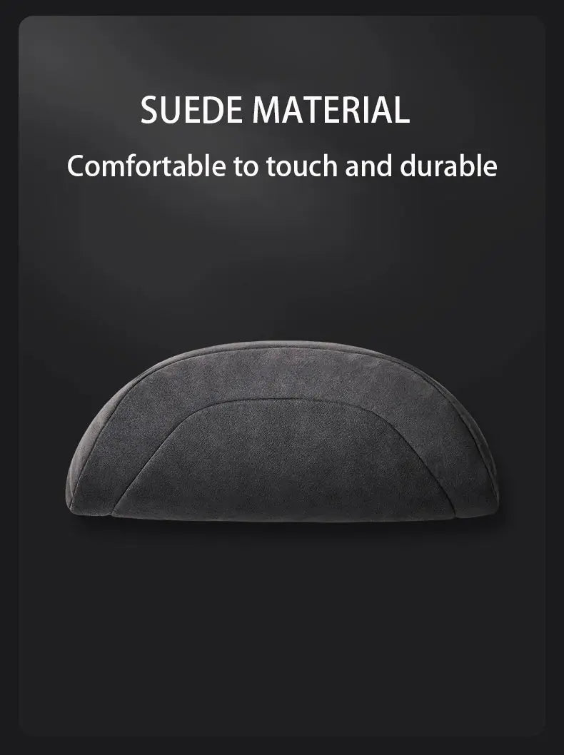 Lumbar Support Pillow For Tesla Model Y/3 Juniper Suede Car Memory FoamNeck Headrest Seat Car Accessories