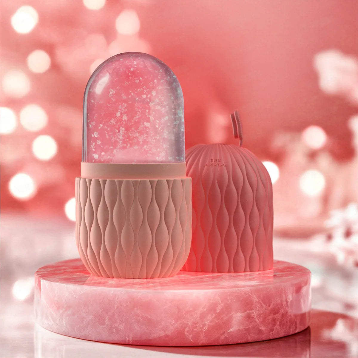 Ice Face Roller Cube Beauty Massage Silicone Mold For Eye Puffiness Facial Roller Shrink Pores