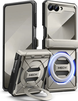 Magnetic Stand for Z Flip 6 Case with Ring Kickstand Hinge Protection Screen Protector Full Body Protection Magsafe Phone Case