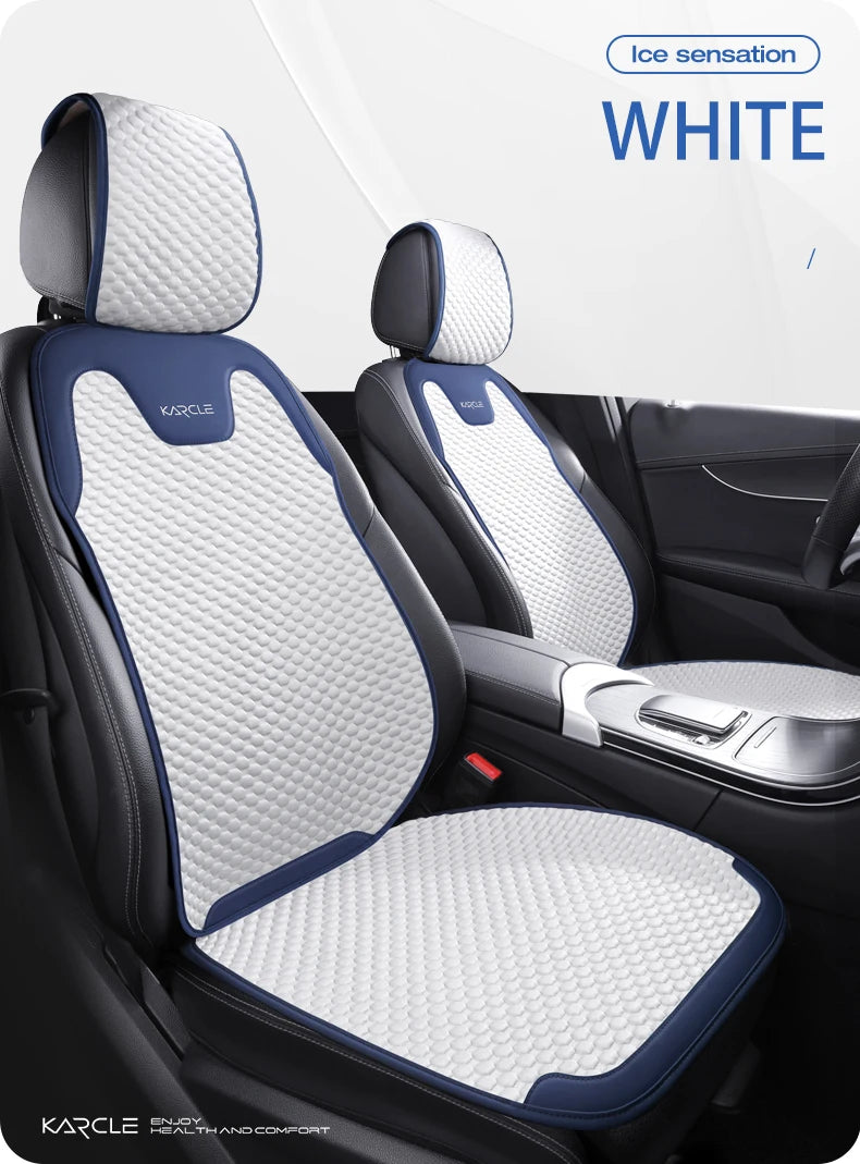 Summer Ice Silk Car Seat Covers Universal Front Rear Car Seat Cushion Auto Protect Mat Cooling Breathable Anti-slip Car Cover