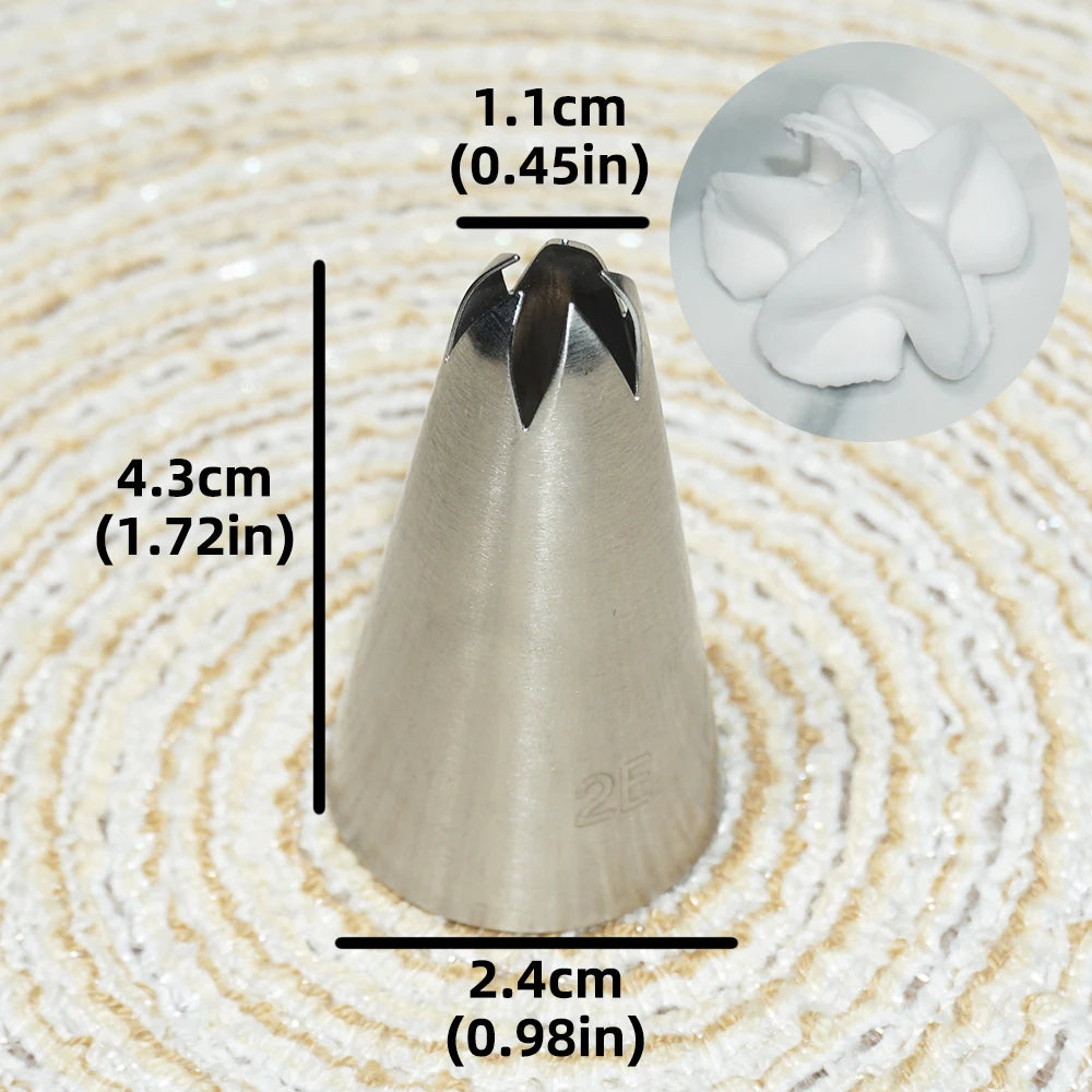 Multiple Large Metal Cake Cream Decoration Tips Pastry Tools Stainless Steel Piping Icing Nozzle Cupcake Head Dessert Decorators