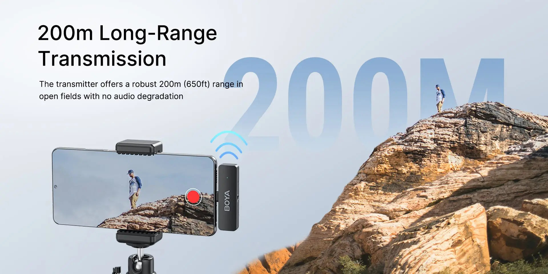 BY-V4 Wireless Lavalier Microphone for iPhone 15/16 Series Type C Smartphone 4-Channel Lapel Mic for Youtube Recording Vlog