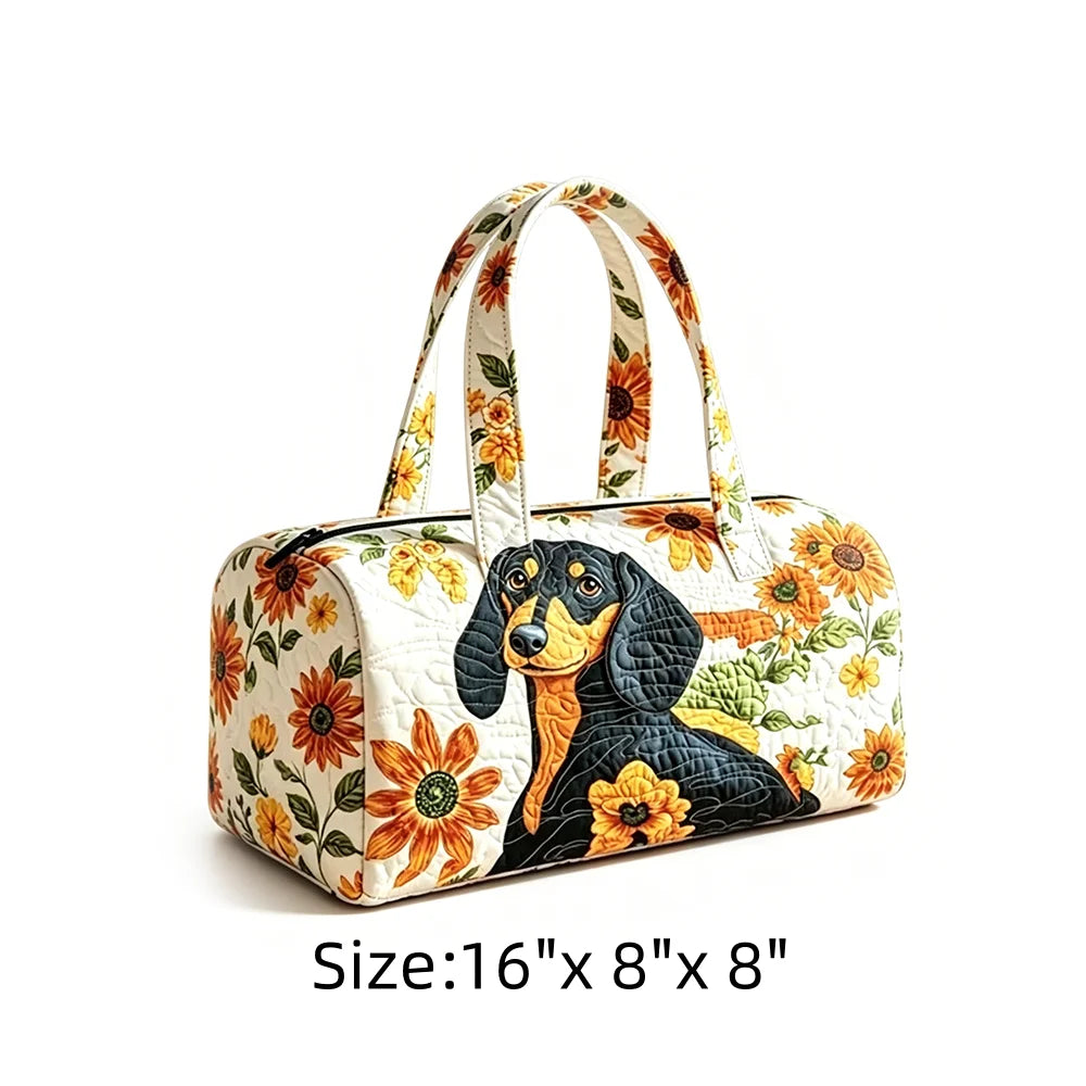 Vintage Animal Print Quilted Duffel Bag Overnight Travel Bag Lightweight Handheld Luggage for Vacation Gym Weekend Getaway