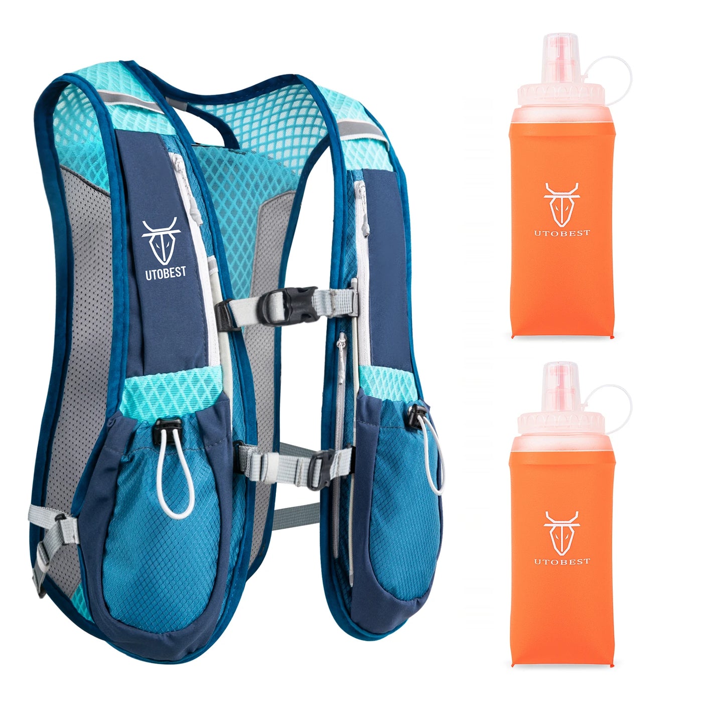 Trail Running Backpack 5L Ultra Lightweight Hydration Vest Breathable Functional Pack for Marathon Cycling Hiking