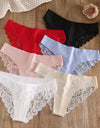 6Pcs/Set Women's Lace Panties Ice Silk Seamless Underwear Woman Lingerie Female Underpants