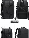 Aesthetic Men Business Backpack School Expandable USB Bag, Large Capacity 17.3 Laptop Waterproof Fashion Travel Backpack
