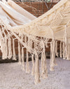 Hammock Boho Style Brazilian Macrame Fringed Deluxe Double Hammock Net Swing Chair Indoor Hanging Swing