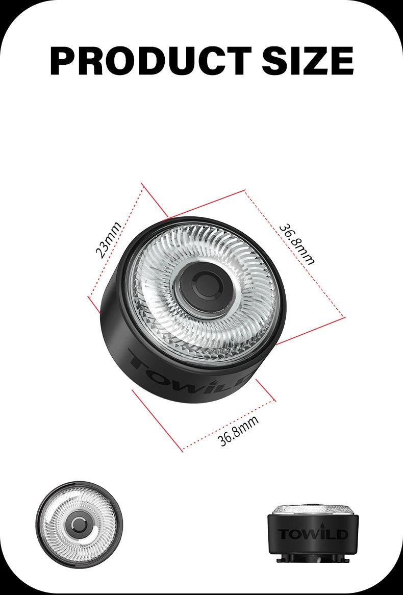 Team Sync Tail Light 50m Auto Brake Sensing Bicycle Rear Light LED Rechargeable IPX6 Waterproof Cycling Taillight