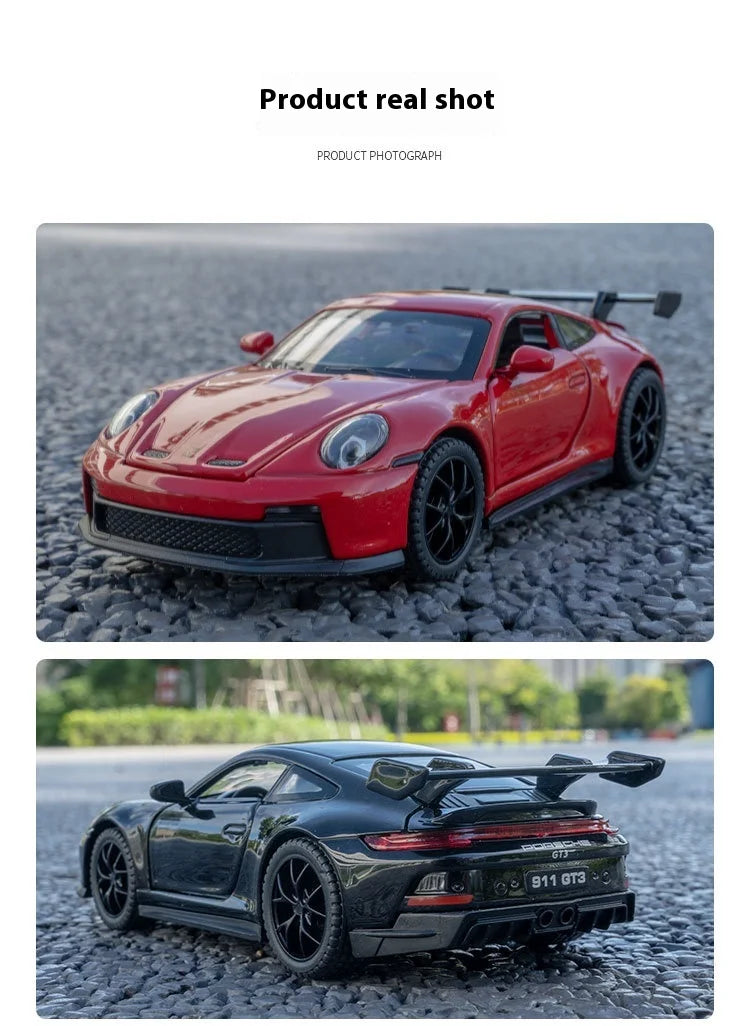1:32 911 GT3 RS Alloy Diecast Racing Car Model Car Central Control Ornaments Auto Accessory Collect Present For Boys Toys