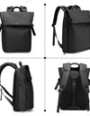 15.6-inch laptop Men's business backpack waterproof multi compartment travel bag Black backpack