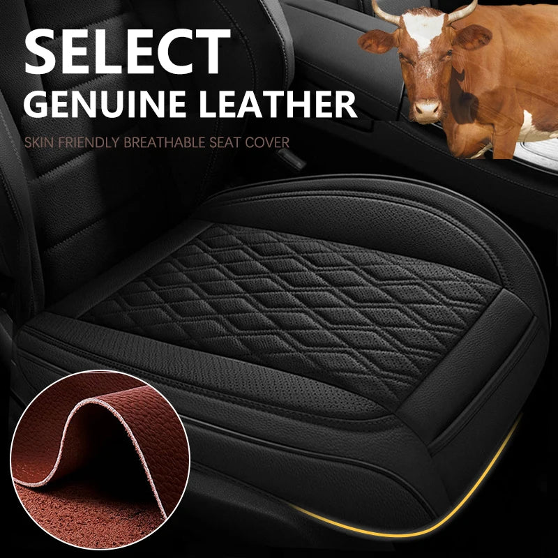 Genuine Leather Car Seat Cover Breathable Hole Car Seat Cushion Universal Auto Seat Mat Pads 3D Convex Design Chair Cushion Mats