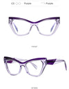 Optical Prescription Computer Blue Blocking Eyeglasses Anti-Blue Light Cat-Eye Frames Customizable Reading Women