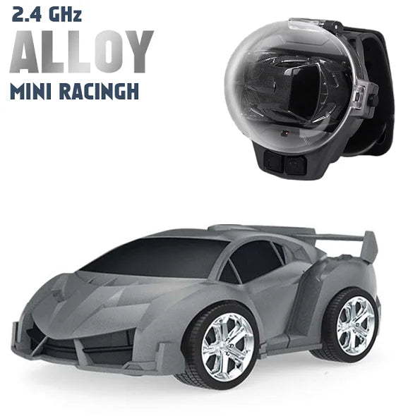 Children's Watch Remote Control Car Electric Alloy Mini Watch Car Parent Child Interaction 2.4G Remote Control Racing Toy Gift