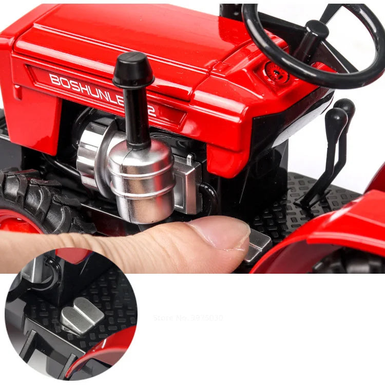 1/32 Scale farm Tractor Alloy Toy Model Car Diecast with Light Music Rubber Tires Tractors Vehicles