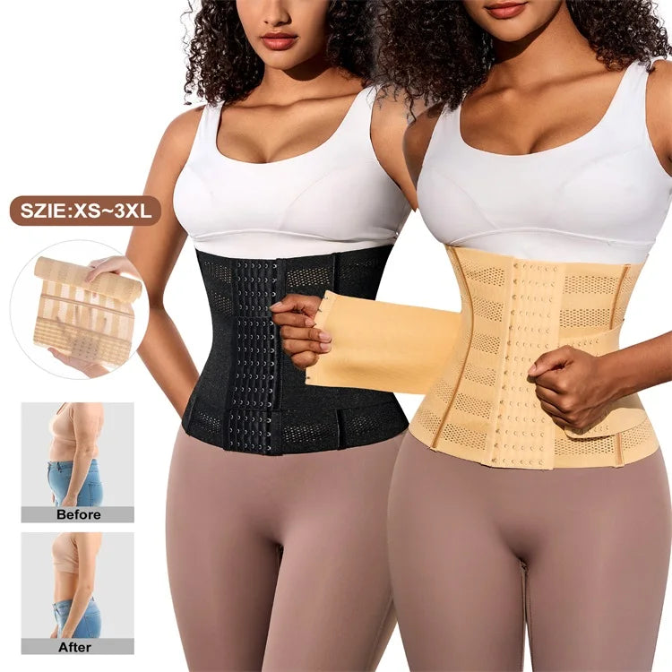 Double-Layer Waist Trainer Belt for Women – Slimming Tummy Wrap & Workout Shapewear