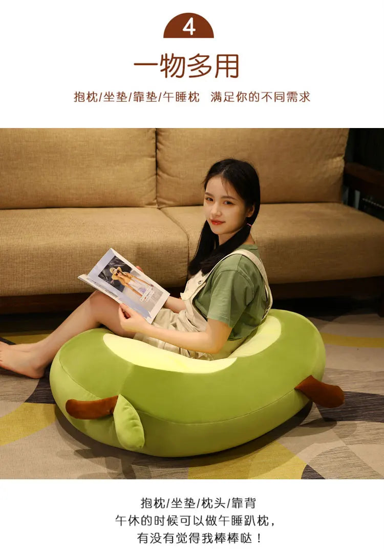 Giant Avocado Plush Soft Stuffed Fruit Pillow