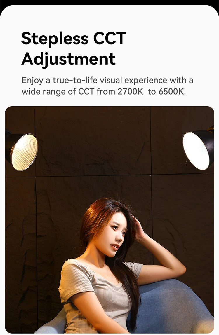 200W Bi-Color LED Video Light – Dimmable, Wireless APP Control, Continuous Studio & Photography Lighting