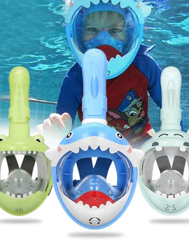 Cartoon Diving Mask Swimming Full Face Snorkeling Mask Boys Girls Underwater Scuba Anti Fog Snorkel Set Equipment