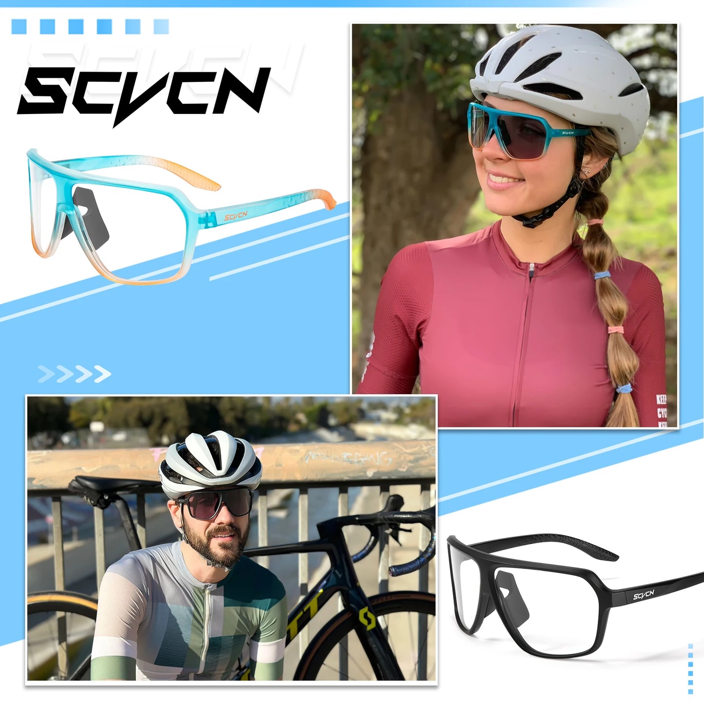 Photochromic Cycling Glasses Outdoor Casual Glasses UV400 Bicycle Glasses Men MTB Cycling Sunglasses Women Road Bike Glasses