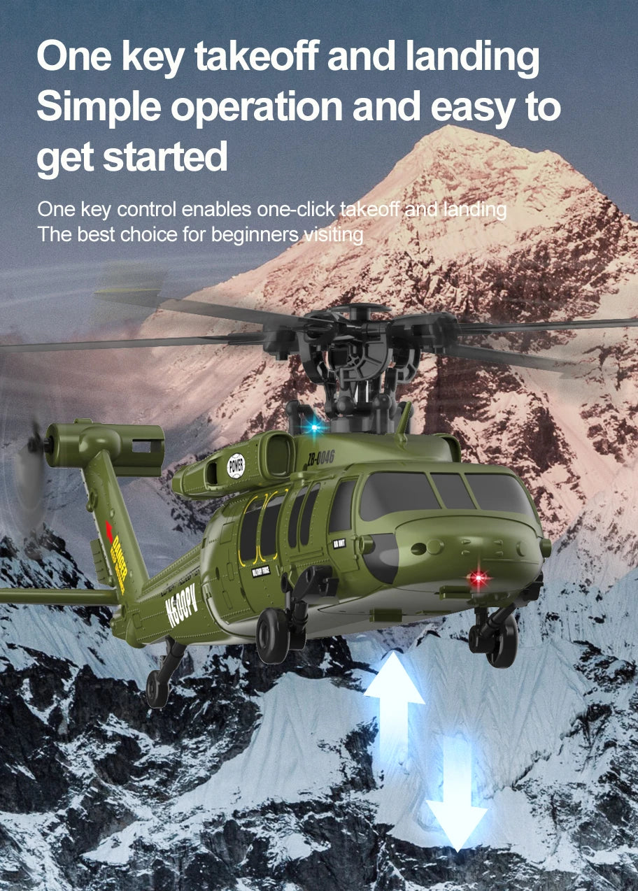 Remote Control Black Hawk Helicopter With Optical Flow Positioning