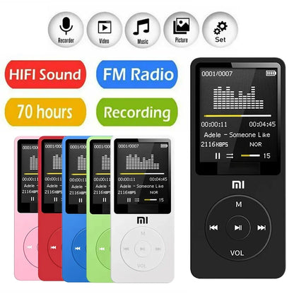 XIAOMI Mp3 Mp4 Player support Memory Card Portable Digital Screen FM Radio Voice Record Built-in Speaker With Photo Viewe