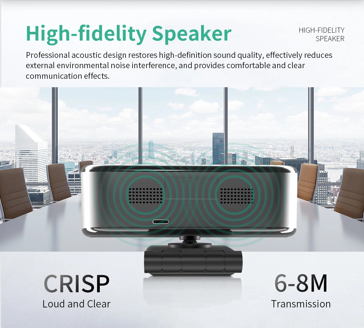 4K UHD Webcam 10X Zoom Web Cam for Pc 13MP Autofocus USB Camera with Microphone for Laptop Online Teaching Video Conference