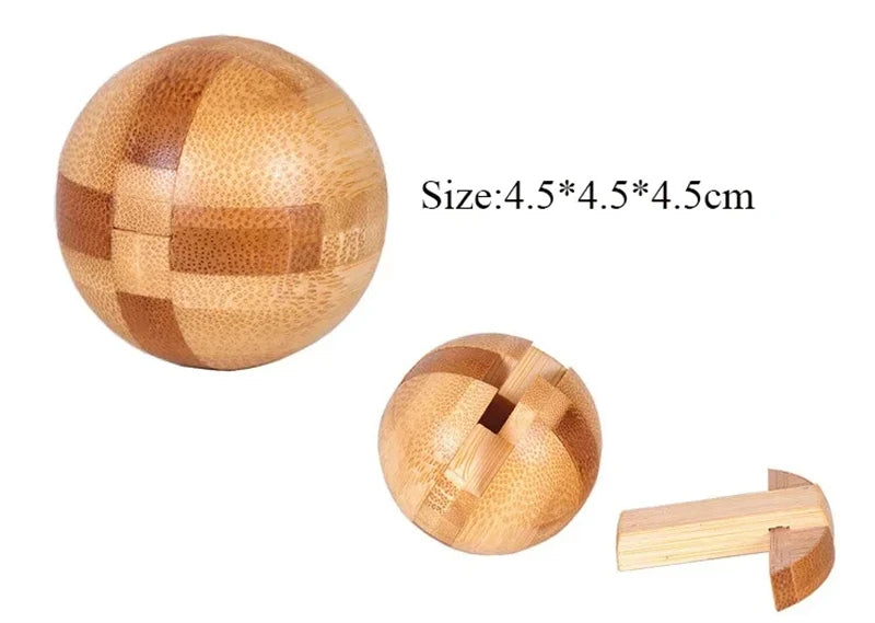 Wooden Kong Ming Lock Lu Ban Lock IQ Brain Teaser Puzzle Games  3D Puzzles for Adults Montessori Educational Toys