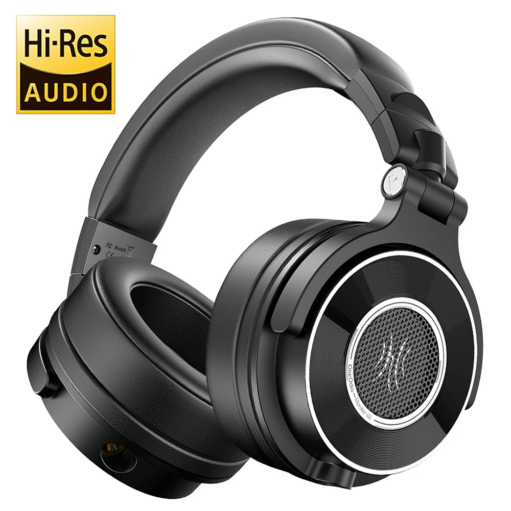Monitor 60 Wired HiFi Headphones Professional Studio DJ Headphones Stereo Over Ear Headset With Hi-Res Audio Microphone